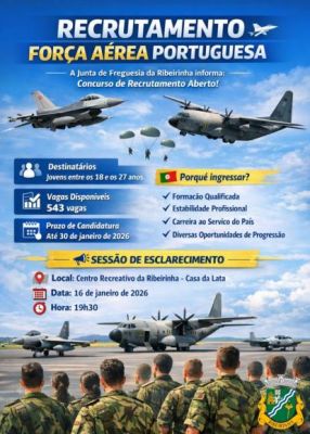 Recrutamento da For&ccedil;a A&eacute;rea com Sess&atilde;o de Esclarecimento na Ribeirinha