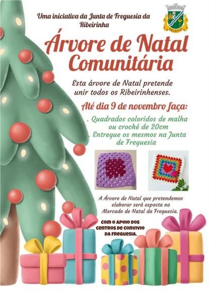 &Aacute;rvore de Natal Comunit&aacute;ria une a comunidade da Ribeirinha